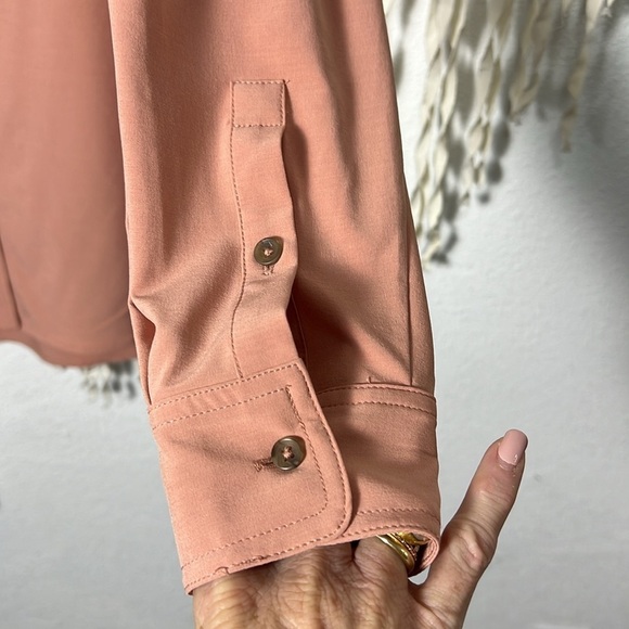 Prana Railay Button Down Long Sleeve Tunic Top Relaxed Fit M - Picture 9 of 15